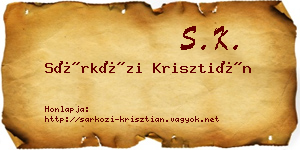Sárközi Krisztián névjegykártya