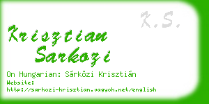 krisztian sarkozi business card