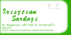 krisztian sarkozi business card